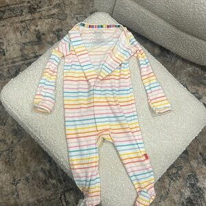 Magnetic Me Bright Candy Striped Footie Pajama